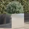 Image de vidaXL Jardinière Argentée Acier Inoxydable