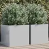 Image de vidaXL Jardinières argentées 42x40x39 cm