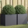 Image de VidaXL Jardinières acier anthracite