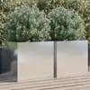 Image de vidaXL Jardinières 2 pcs inoxydable - 49x47x46 cm