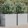 Image de vidaXL Jardinières 2 pcs Argenté 49 cm