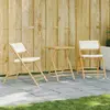 Image de vidaxl Ensemble de bistro pliante 3 pcs - Blanc crème