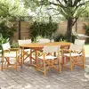 Image de vidaXL Chaises de jardin pliables - Lot de 6 Blanc crème