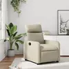 Image de vidaXL Fauteuil inclinable - Crème Similicuir