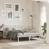 Image de vidaXL Cadre de lit métal sans matelas et tête de lit blanc 120x190 cm
