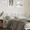 Image de vidaXL Tête de lit de remplacement métal blanc 160 cm
