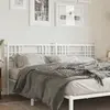Image de vidaXL Tête de lit de remplacement métal blanc 180 cm