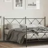 Image de vidaXL Tête de lit de remplacement métal noir 180 cm