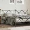 Image de vidaXL Tête de lit de remplacement métal noir 193 cm