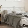 Image de vidaXL Tête de lit de remplacement métal blanc 160 cm