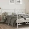 Image de vidaXL Tête de lit de remplacement métal blanc 180 cm