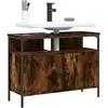 Image de vidaXL Armoire lavabo - Chêne fumé