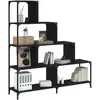 Image de vidaXL Bibliothèque à 4 niveaux noir 139x33,5x149 cm