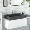 Image de vidaXL Vasque 60x38x11 cm fonte minérale/marbre anthracite