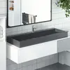 Image de vidaXL Vasque 120x46x11 cm fonte minérale/marbre anthracite