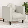 Image de vidaXL Fauteuil - Crème velours
