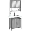 Image de vidaXL Ensemble de meubles de salle de bain 2 pcs - Sonoma gris