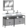 Image de vidaXL 3 pcs Sonoma Gris