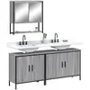 Image de vidaXL Ensemble de meubles salle de bain 3 pièces - Sonoma gris
