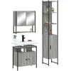 Image de vidaXL 3 pcs Sonoma Gris - Ensemble de meubles salle de bain