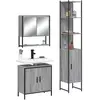 Image de vidaXL Ensemble salle de bain 3 pcs sonoma gris