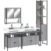 Image de vidaXL Ensemble Meubles Salle de Bain Sonoma Gris