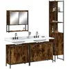 Image de vidaXL Ensemble de meubles salle de bain 4 pcs Chêne fumé