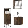 Image de vidaXL Ensemble de meubles salle de bain Chêne fumé