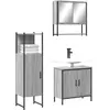 Image de VidaXL Ensemble meuble salle de bain 3 pcs - Sonoma Gris