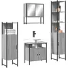 Image de vidaXL Ensemble meubles salle de bain 4 pcs gris