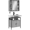 Image de vidaXL Meubles Salle de Bain 2 Pcs Sonoma Gris