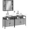 Image de vidaXL Ensemble d'armoires salle de bain 3 pcs - Sonoma gris