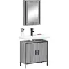Image de vidaXL Ensemble de meubles de salle de bain 2 pcs Sonoma gris