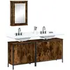 Image de vidaXL Ensemble de meubles salle de bain 3 pcs Chêne fumé