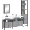 Image de vidaXL Ensemble de meubles salle de bain 4 pcs Sonoma gris