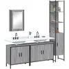 Image de VidaXL Ensemble Salle de Bain 4 Pièces Sonoma Gris