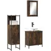 Image de vidaXL Ensemble meubles salle de bain 3 pcs chêne fumé