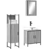Image de vidaXL - Ensemble de meubles de salle de bain 3 pcs Sonoma Gris
