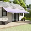 Image de vidaXL Tissu Cantonnière d'Auvent 6 m - Bleu/Blanc