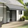 Image de vidaXL Tissu de cantonnière - Rayure anthracite