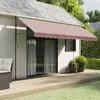 Image de vidaXL Tissu de remplacement de cantonnière d’auvent rayure marron