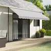 Image de vidaXL Tissu de remplacement de cantonnière - Anthracite/Blanc