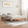 Image de vidaXL Cadre de lit sans matelas cire marron 135x190cm bois pin massif