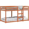 Image de vidaXL Lit superposé sans matelas cire marron 90x190 cm pin massif