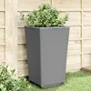 Image de vidaXL Jardinières 4 pcs gris clair 32,5x32,5x57 cm PP