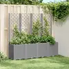Image de vidaXL Jardinière avec treillis 160x40x140 cm - Gris clair