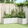 Image de vidaXL Jardinière avec treillis blanc