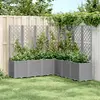 Image de vidaXL Jardinière treillis gris clair 160x160x140 cm