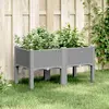 Image de vidaXL Jardinière avec pieds - Gris Clair