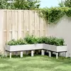 Image de vidaXL Jardinière avec pieds - Blanc